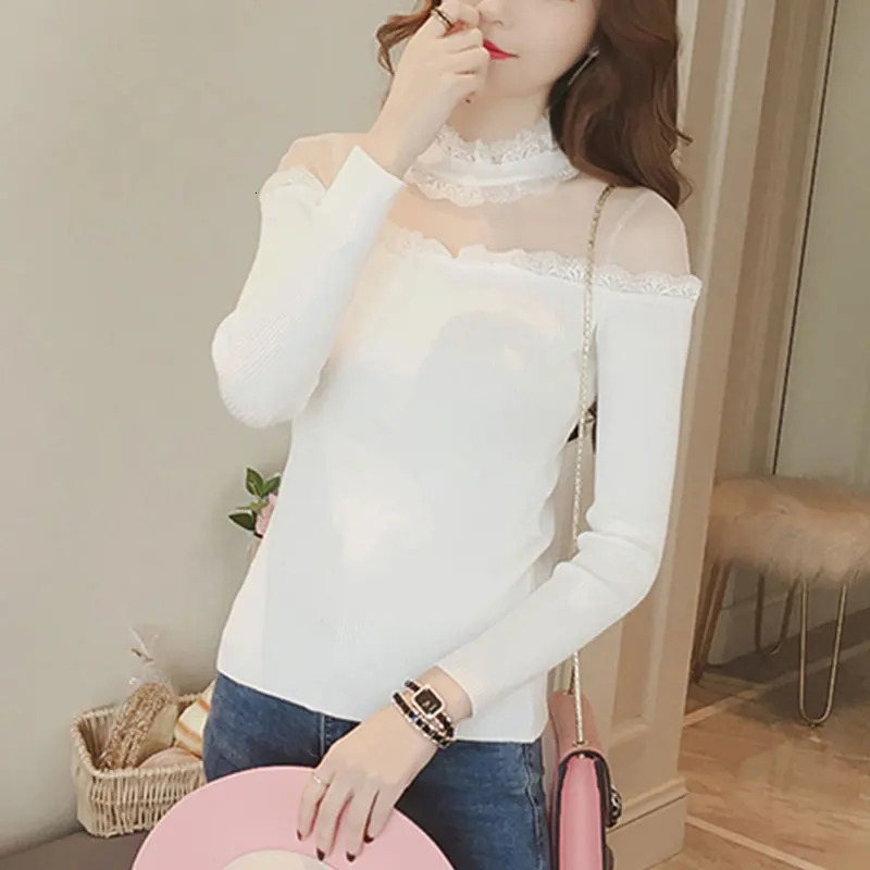 Womens Spring Style Fashion Simplicity Solid Color Turtleneck Long Sleeve Thin T-Shirt Women Clothes Temperament Slim Tops 241107