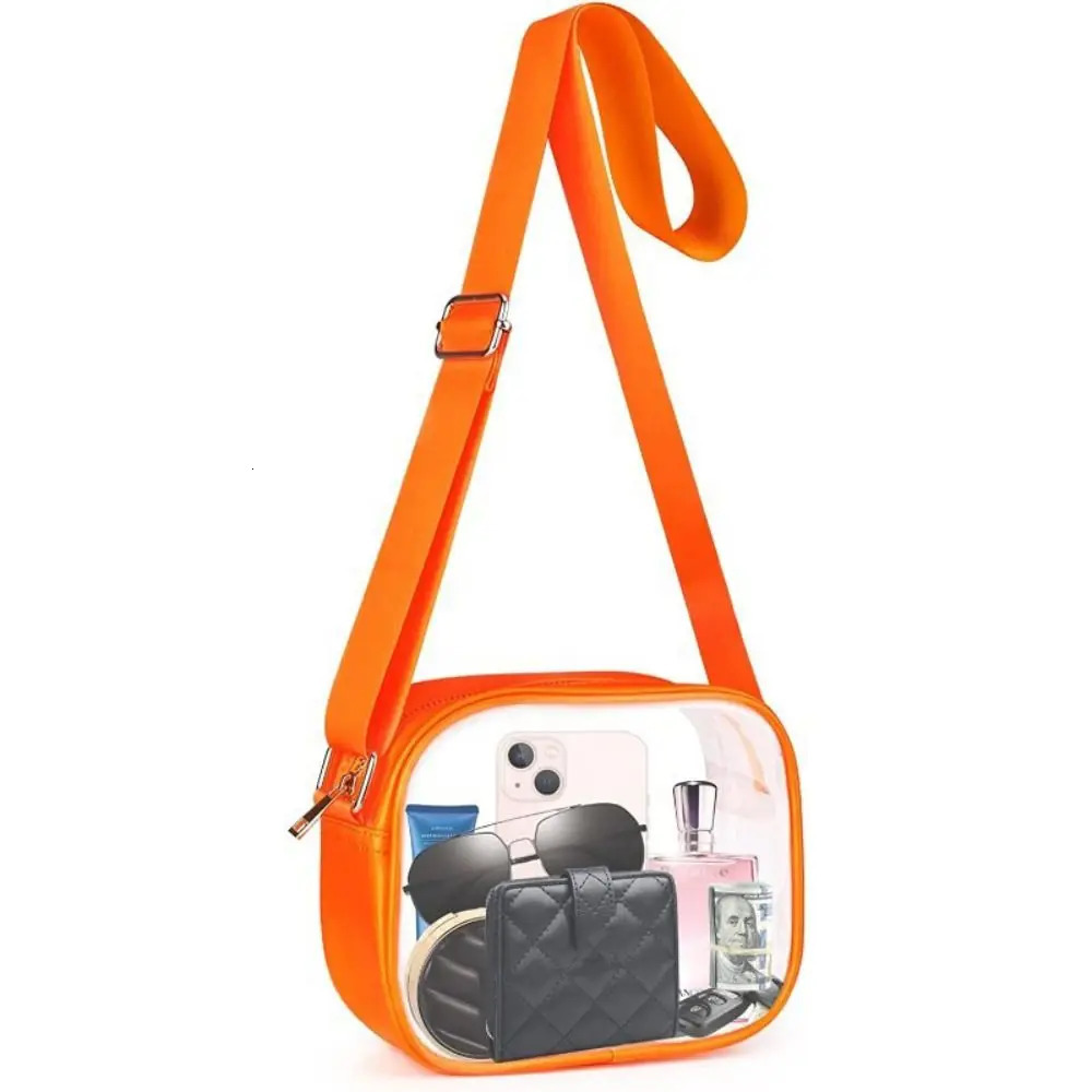 Fashion PVC transparent womens shoulder bag casual womens cross body bag 241106