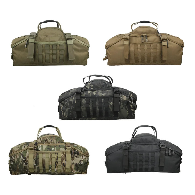 LQARMY 40L 60L 80L Mens Sports Fitness Bag Tactical Waterproof Backpack Molle Camping Backpack Sports Travel Bag 241106