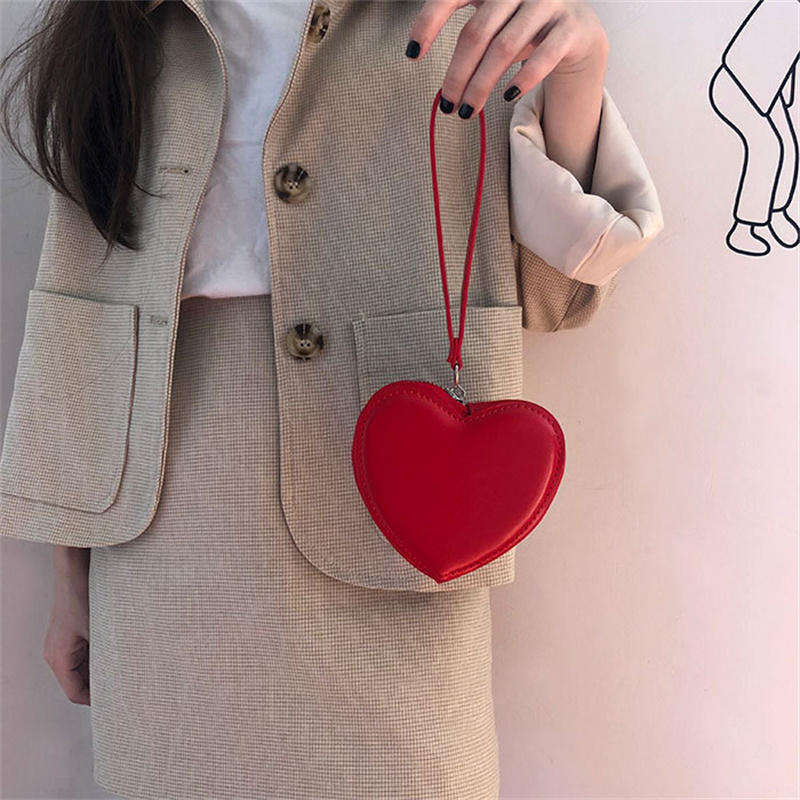 Business Wallet Designer Original Brand Womens Wallets for Women Sale Purses for Girls Kawaii PU Leather Heart Bag free Shipping