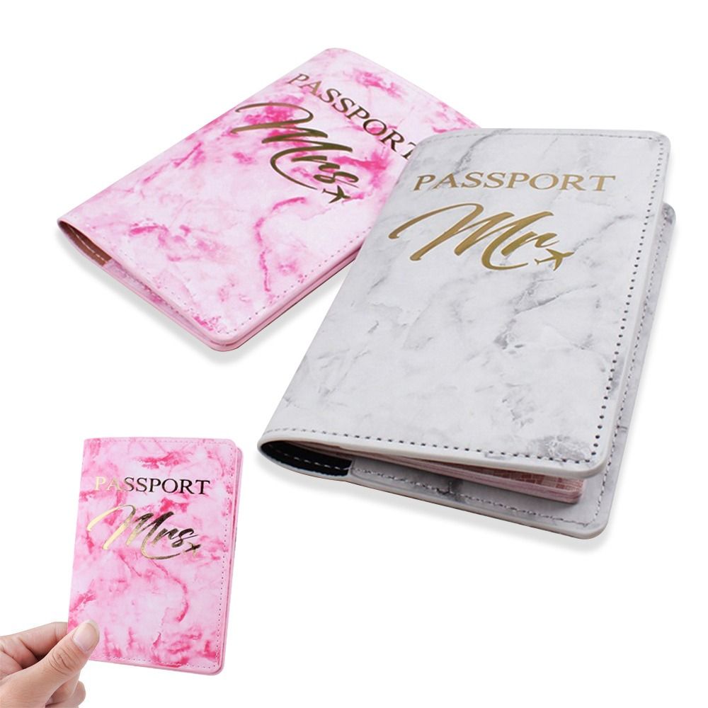 Fashion Marble Pattern Travel Couple Lovers Holder Passport Cover Wallet Purse ID Credit Card Bag