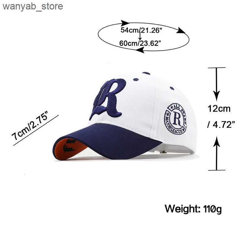 Ball Caps New unisex 3D letter embroidered baseball cap Snapback fashionable casual couple sun hat mens direct shipping hat L240910