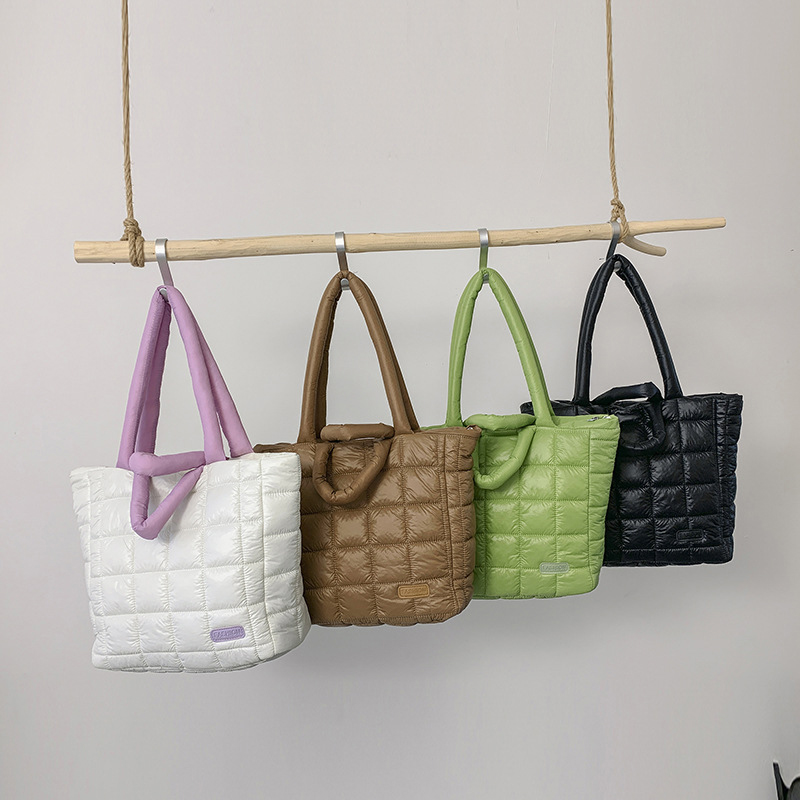 Luxury Women Shoulder Bag Quilted Space Cotton Crossbody Bag Versatile Padded Messenger Bag Winter Large Capacity HandBag