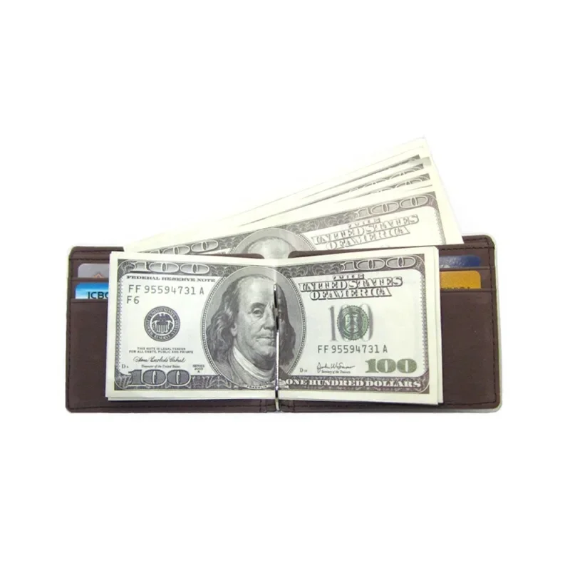 Small Men's Credit ID Card Holder Wallet Male Slim Leather Coin Money Business Card Wallet with Coin Pocket Purse for Men Women
