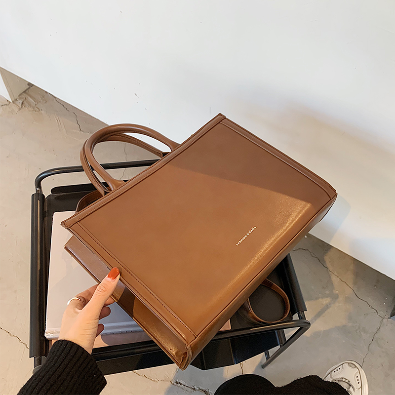 Fashion New Style Solid Color Large Tote bag PU Leather Women's Designer Handbag Female High Capacity Messenger Shoulder Bag