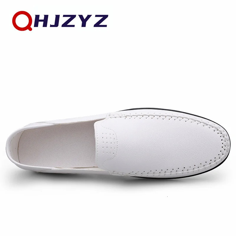 leather mens shoes casual Italian soft mens shoes handmade Moccasins breathable sliding boat shoes Zapatos Hombre 241106