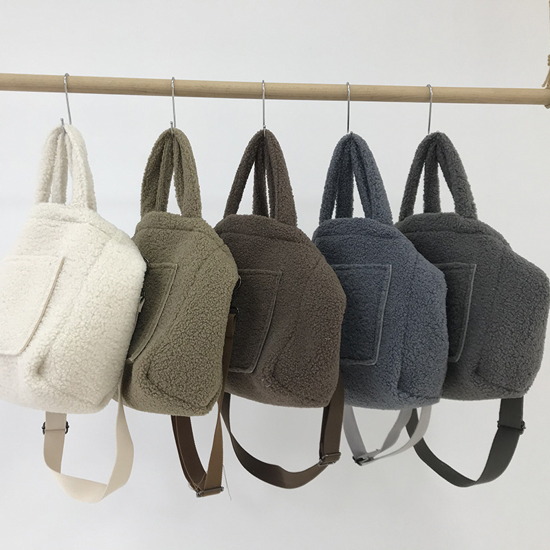 Bolsos Mujer De Marca Famosa Winter Lamb Plush Female Bag Casual All-match Messenger Bag Bolsos Original Purses and Handbags