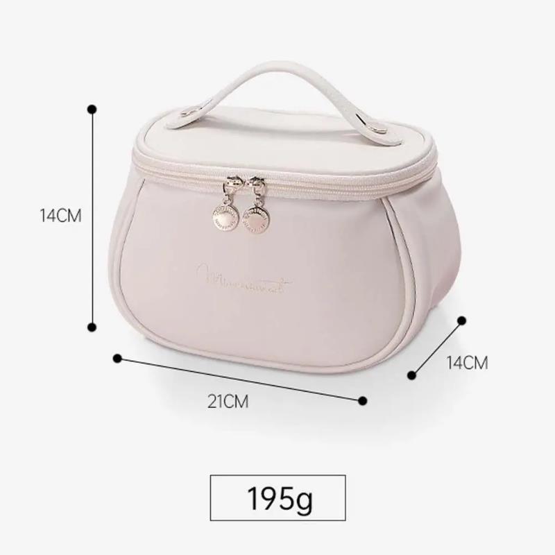 Popular Organizer PU Leather Cosmetic Cases Wash Pouch Makeup Brush Bag Storage Bags Toiletry