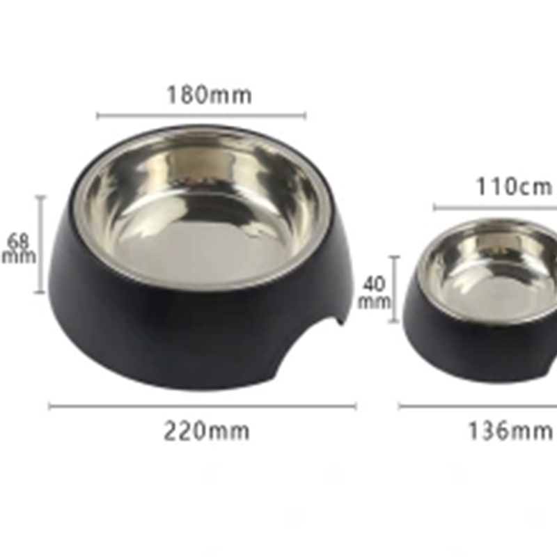 Eco-Friendly Melamine Canine Dining Plate Slip Resistant Design with Adjustable SS Edge