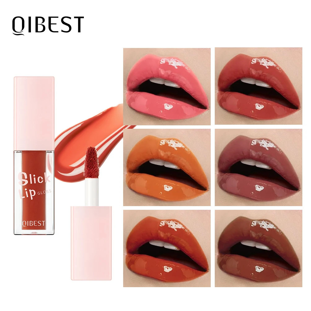 QI Smooth Lips Gloss Glass Water Gloss Sexy Full Lips Makeup Mirror Lips Glacier Lasting Lips Gloss Oil Coloring Pigments 241107