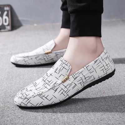 Doudou Shoes Men Slip Lazy Mens Shoes Korean Fashion Shoes Mens Casual Shoes Youth Kwai Red Mens Doudou Shoes