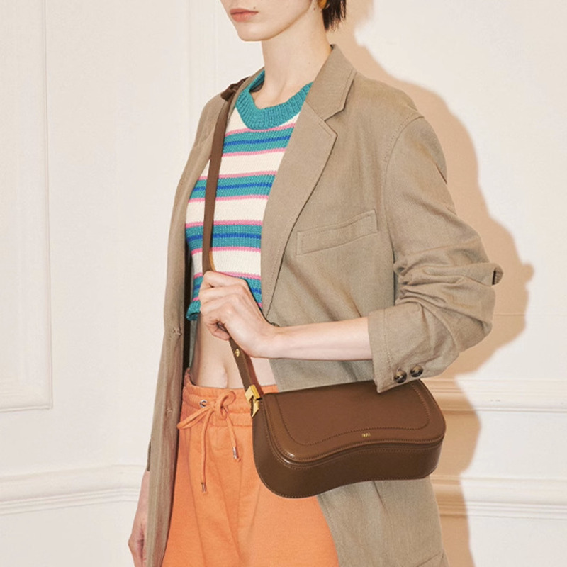 JW PEI Luxury Brand Crossbody Bags For Women Fashion Design Underarm 2024 Woman Female Handbag Purses Solid Color Shoulder Bag