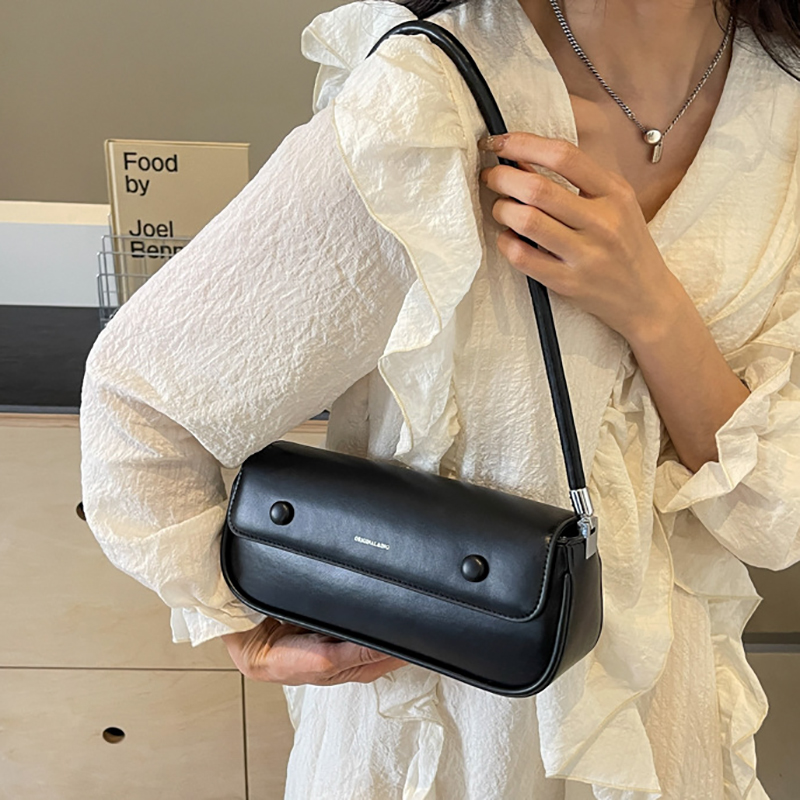 Women Small Square Bags 2024 New Trendy Pu Leather Female One Shoulder Bag Summer Simple Letter Versatile Commuting Handbags