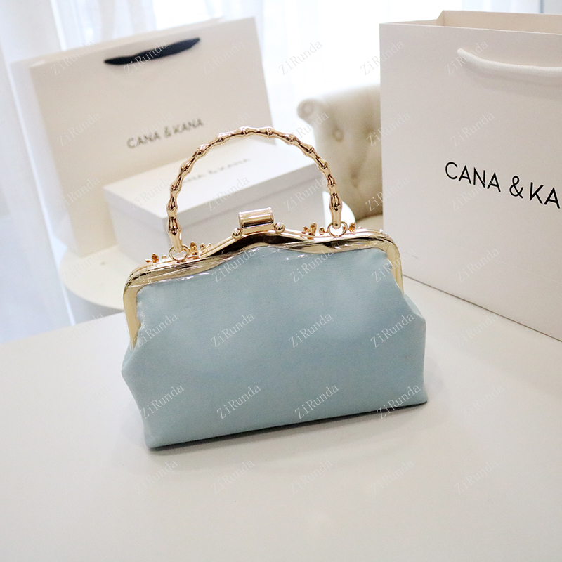 Foreign pearlescent three-dimensional jelly flower mouth gold bag autumn new trendy girl portable shoulder messenger bag