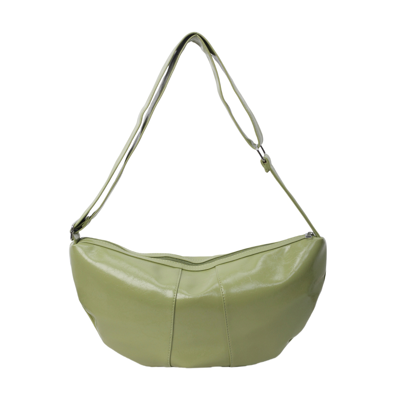Women Crescent Shoulder Bag PU Leather Half Moon Everyday Purse Large Capacity Retro Satchel Bag Female Commute Bag