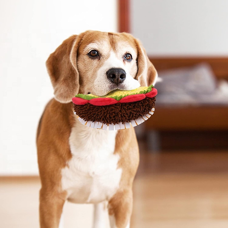 Customized Plush Taco Dog Toy Pet Supplies Puppy Birthday Toys Stuffed Dog Chew Toys For Teething
