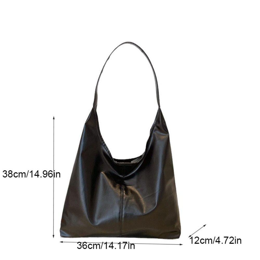 Casual Square PU Leather Tote Bag Purse Solid Color Shoulder Crossbody Bag Korean Style Large Capacity Women Handbag Streetwear