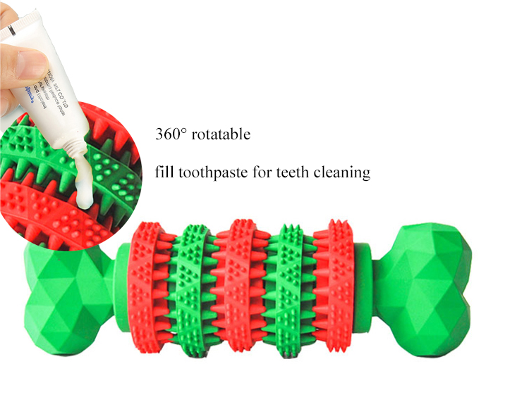 Natural Rubber Interactive Dog Toy Durable Teeth Cleaning Chew