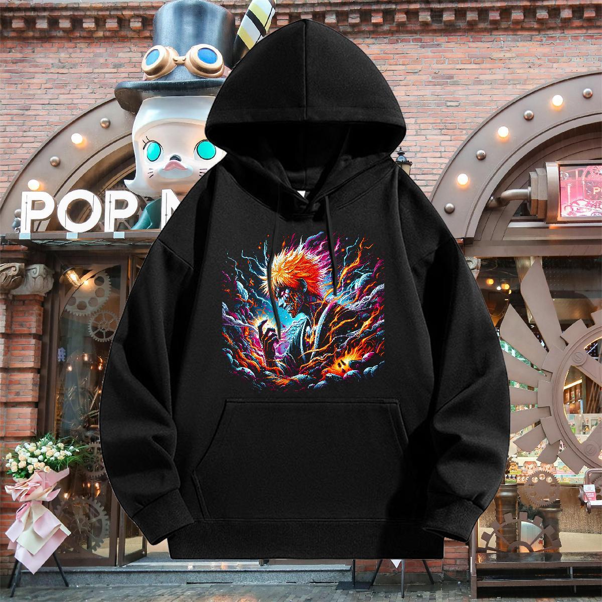 Free Shipping Hoodie For Man Hooded Collar Long Sleeve Cool Men's Hooded Sweatshirt Anime Oversized US Size Clothes Hoodie Spring Autumn Thick Fl