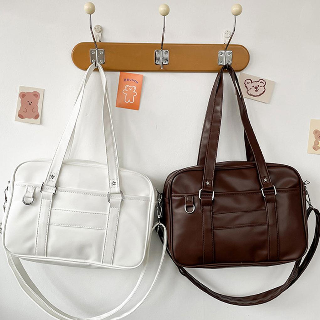 Japanese Casual PU Shoulder Bag Junior High School Students School Bag Handbag Anime Uniform Bag Tote Bags for Women