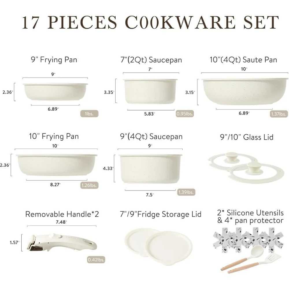 Cookware Sets 11 pots and pot sets non stick cookware set with detachable handles induction kitchen cookware set with non stick detachable handlesL240