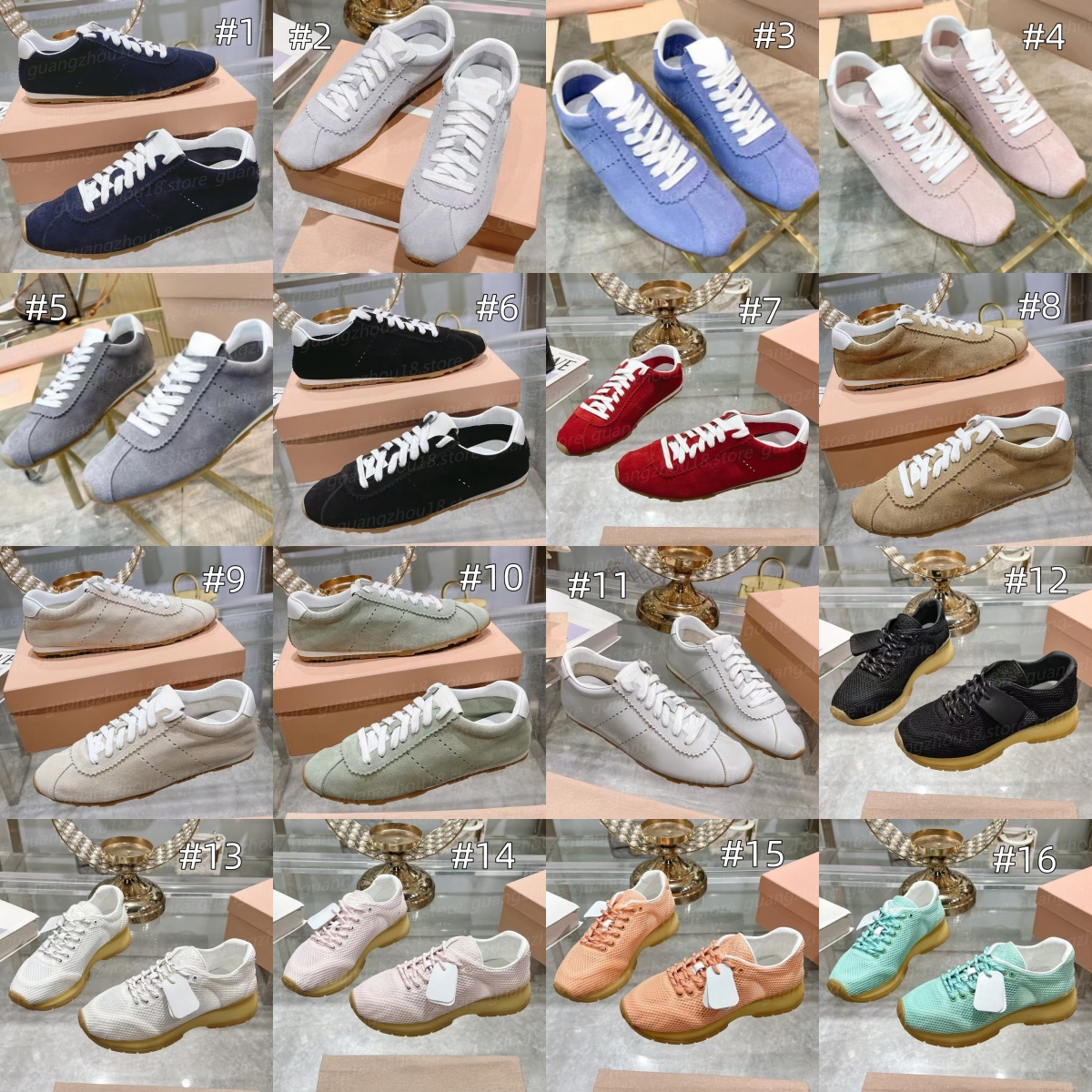 (go off picture not the description) Fashion Designer Leisure Shoes for women Suede Lace-up Sneakers Outdoor Sports Shoes Festival Gifts 25726 29564