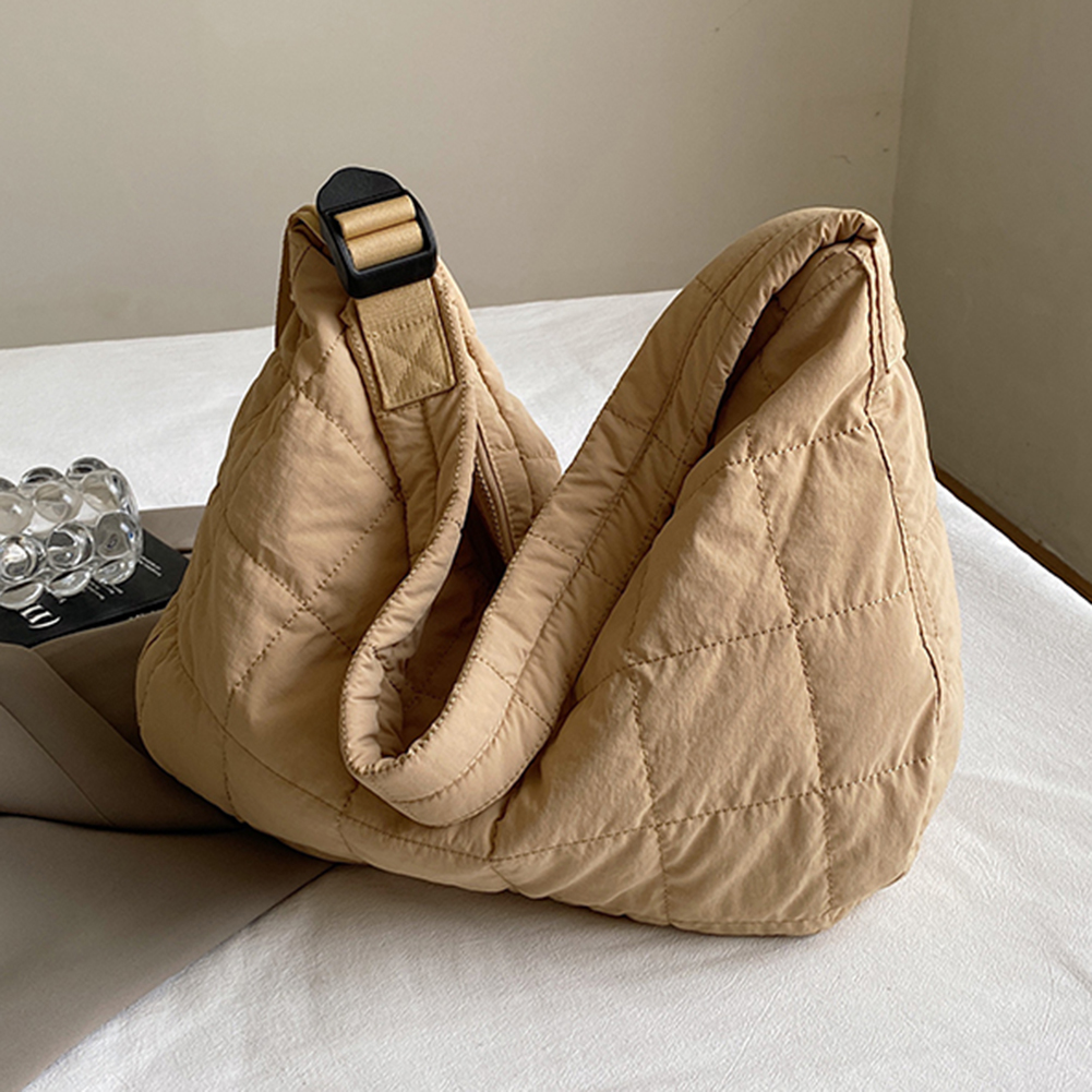 Cotton Padded Crossbody Bags for Women Quilted Puffer Shoulder Bag Puffy Messenger Cloud Bag Female Handbag Purse for Women 2024