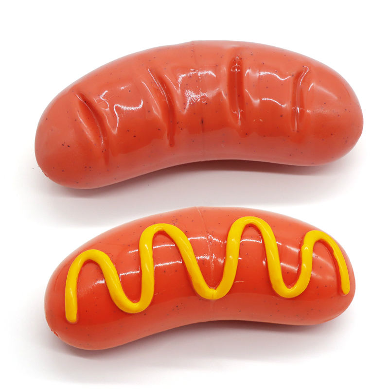 Dog Chew Toys for Aggressive Chewers, Durable Squeaky Interactive Toys, Puppy Teeth Chew Sausage Stick Chewing Toy