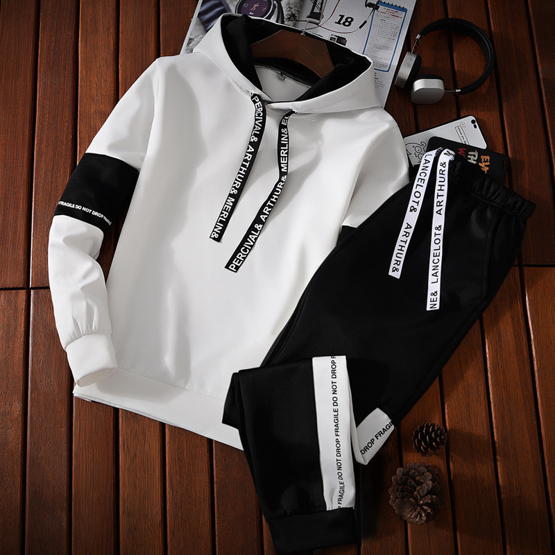Men's Tracksuits Fall/Winter Luxury Letter Print Set Workout Hoodie Sportswear Sweatshirt Pants Sports Jogging 2 Piece