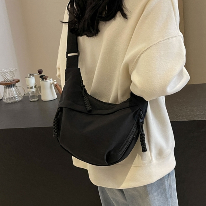 Stylish Canvas Shoulder Bag for Students and Professionals with Multiple Pockets Dropship