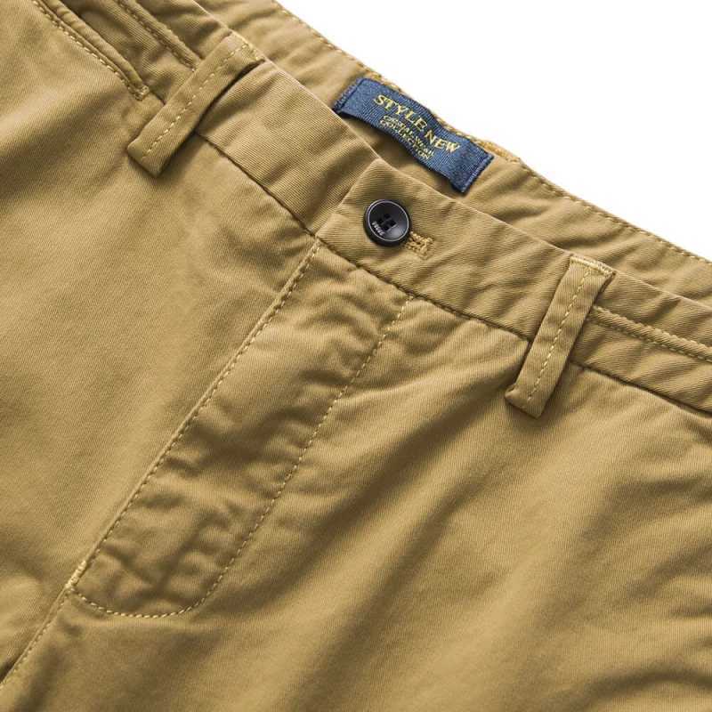 Mens Casual Pants Skinny Stretch Cargo Solid Color Straight Autumn and Winter Pants Korean Style Fashion Pure Cotton Trousers LX241107