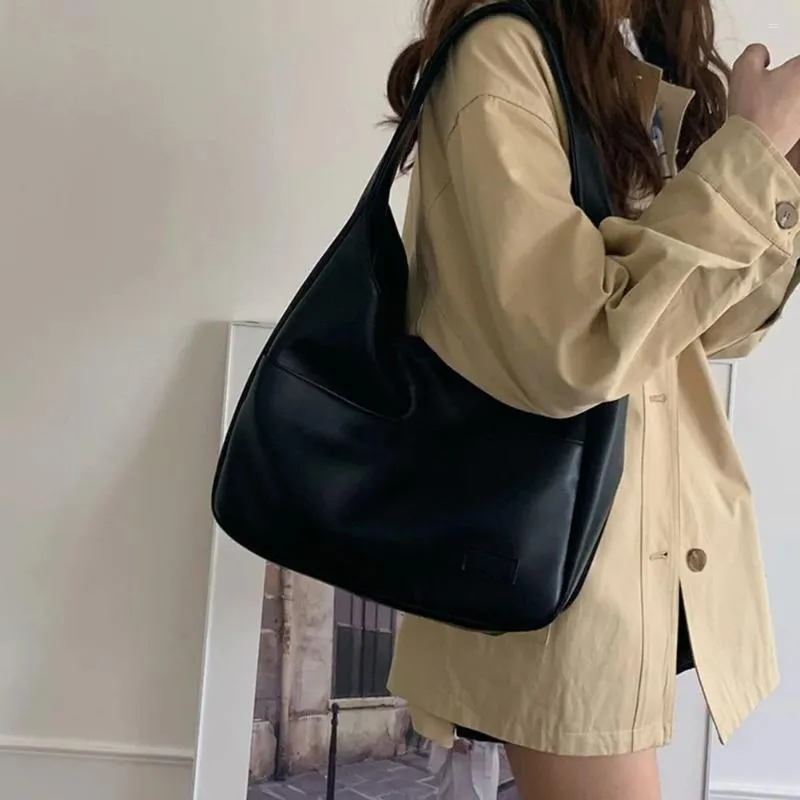Wholesale Shoulder Bags Women PU Leather Bag Simple Solid Fashion Large Capacity Handbag Vintage Daily Dating