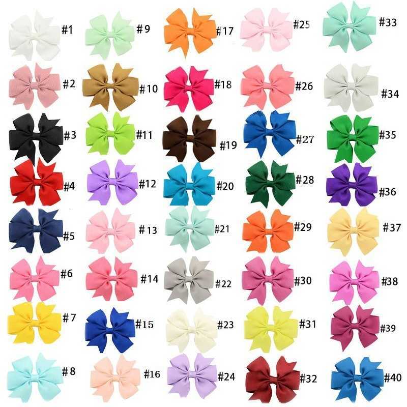 hair clip baby Handmade baby tailcoat V-shaped ribbed satin ribbon bow hair clip hair accessory children's headwear Hair Accessories
