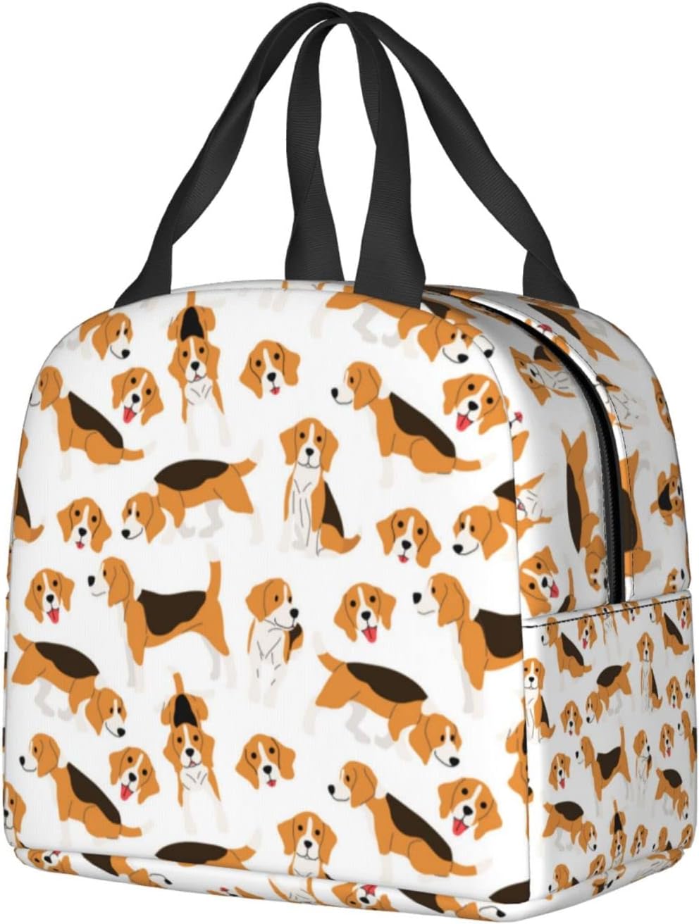 Beagle Dog Lunch Bag Insulated Water-Resistant Tote Bag Reusable Lunch Box for Picnic Travel