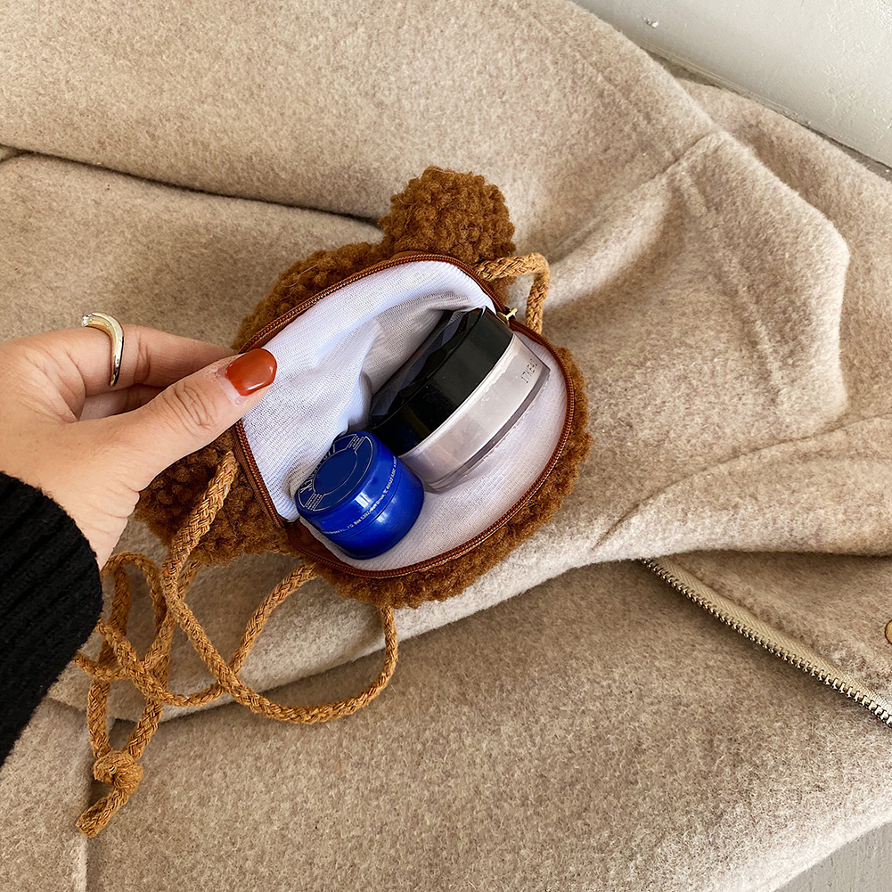 Winter New Fashion Shoulder Bag Soft Warm Fur Bag Crossbody Bag Female Bag Plush Bear Handbag Messenger Bag Women 2020