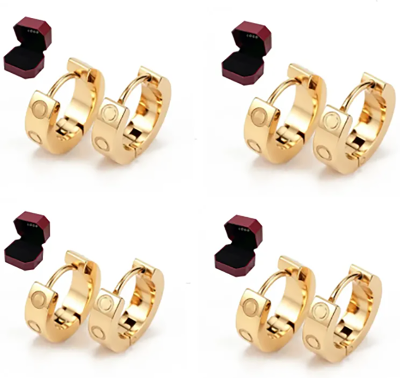 2024 With Box Earrings Women's Designer Earrings Gold Earrings Party Wedding Anniversary Gift Designer Silver Earrings High Polishing Fashion Jewelry