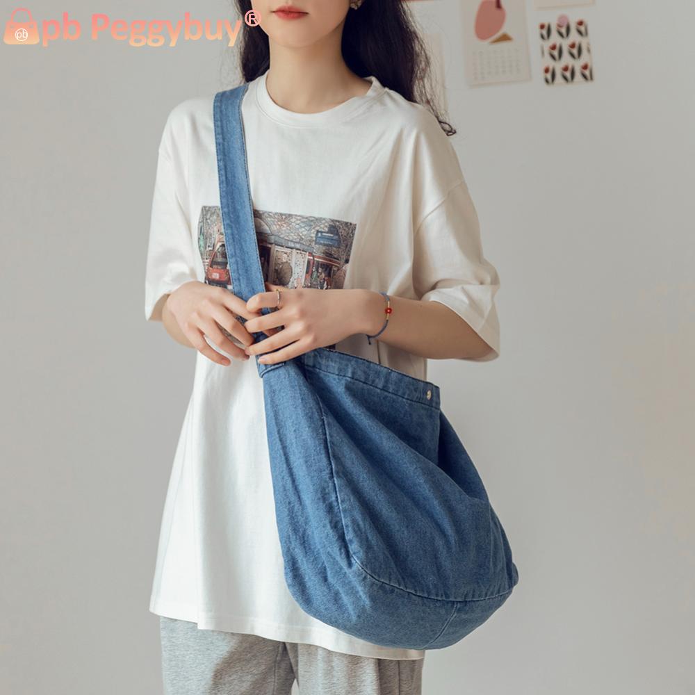 Fashion Crossbody Bags Street Vintage Denim Messenger Pouch Cowboy Crossbody Satchels Large Capacity for Ladies Girl