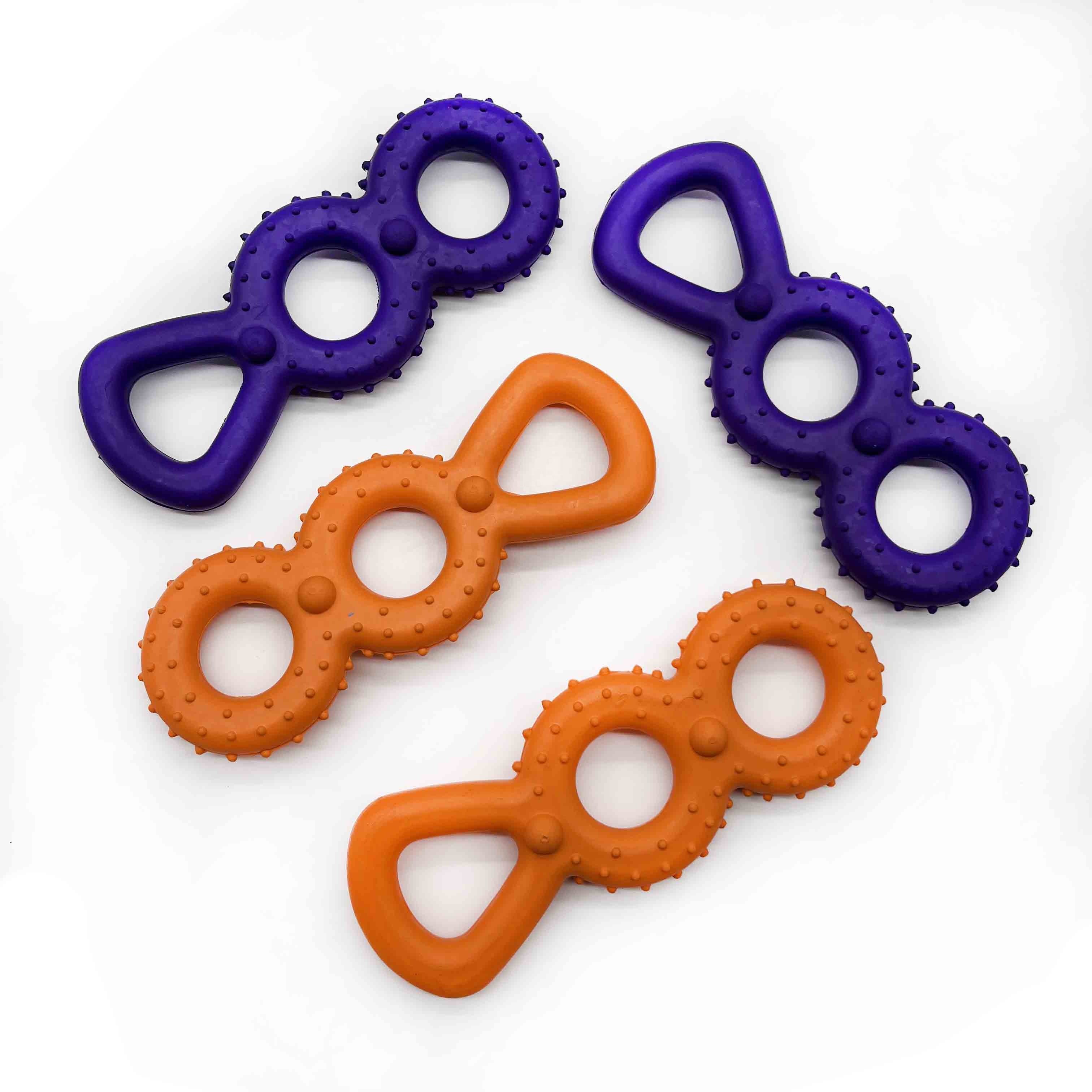 Super tough indestructible rubber toy handle dog chewing toys
