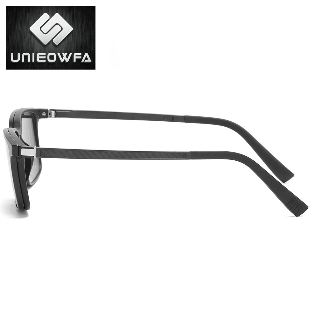 Myopia Magnetic Clip on Glasses Frame Men Optical Prescription Frame Eyeglasses Men Rectangle Polarized Magnet Clip Sunglasses 240323