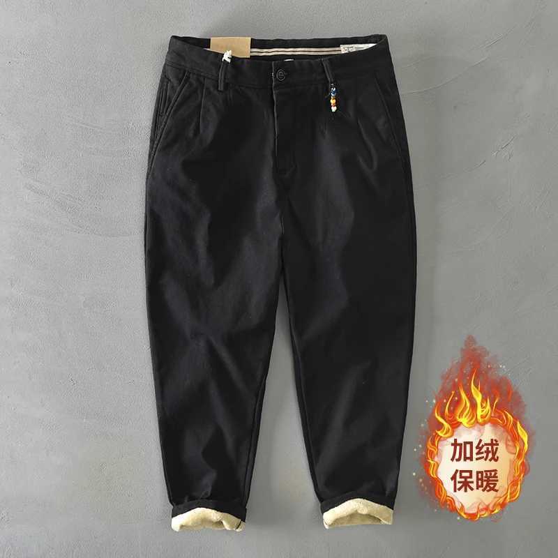 ZOENOVA Winter Mens Pants High Quality Cotton Vintage Casual Man Trousers Thick Flacee Cargo Pants Male Brand Men Clothing LX241107
