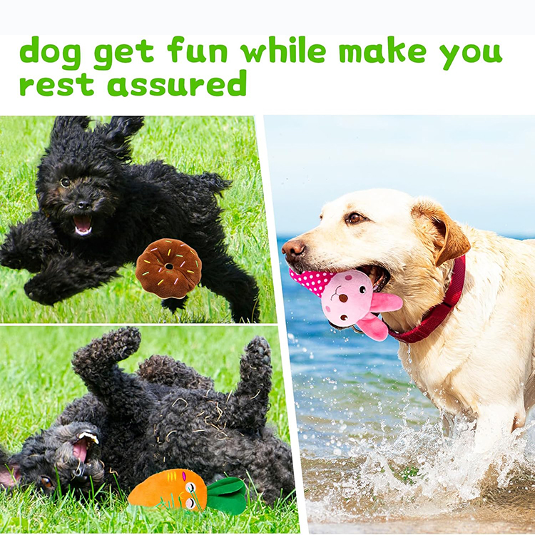 Bulk Interactive Puppy Dog Chew Toys Set Stuffed Dog Teething Toys Pet Squeaky Toy For Dog Playing