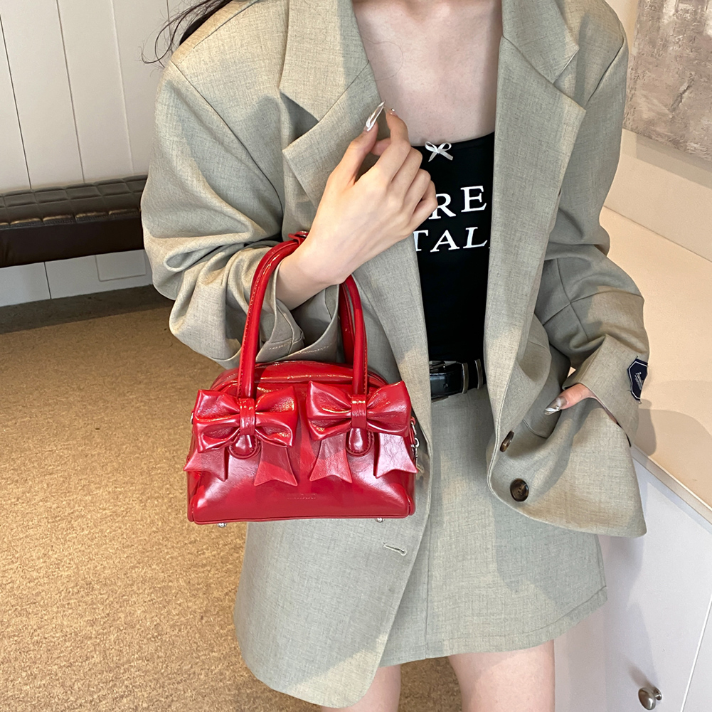 Fashion Women's Clutch Purse Handbags Summer Pink Bowknot Female Tote Bags Sweet Girl's Small Square Shoulder Messenger Bag