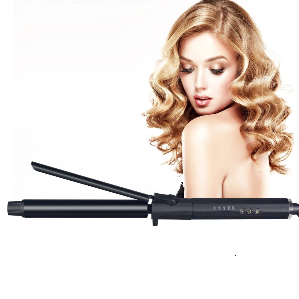 Professional Rotating Curling Iron Hair Curling Roller Nano Black Hair Curler With 230 Degree 241107