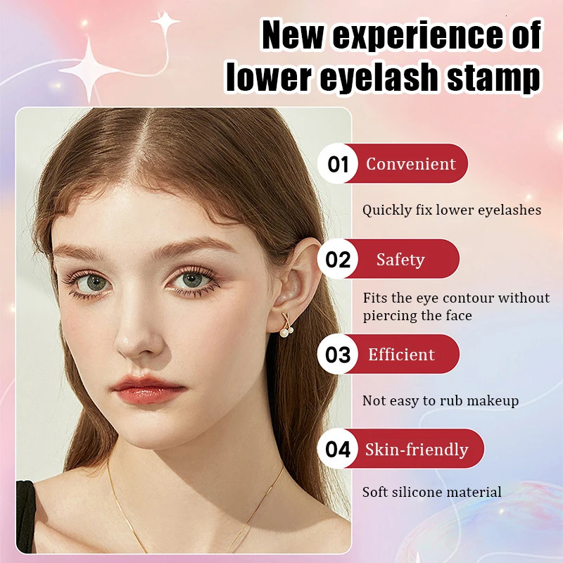 8 pairs of natural simulated fake eyelash stamps DIY eyelash makeup application multi style eyelash template tool 241107