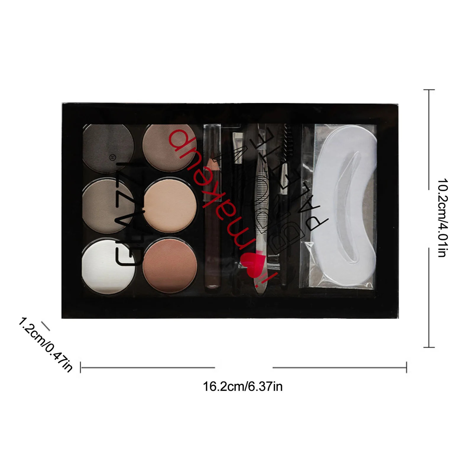 Natural Brown Eyelid Powder Palette Eyelid Contour Enhancer Eyelid Shadow Stamping Waterproof Makeup Kit 241107