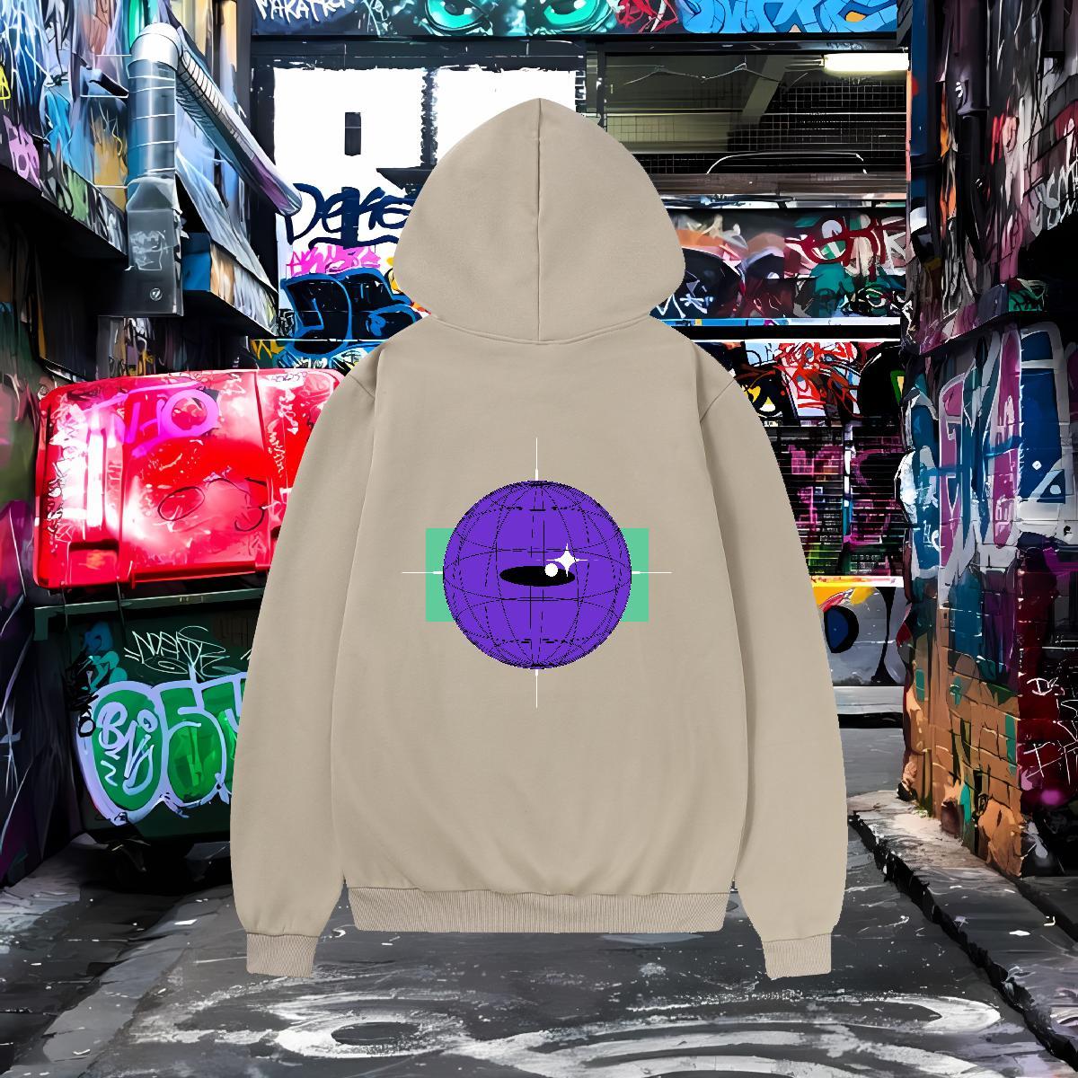 DIY Mens Hoodie Hooded Collar Long Sleeve High Quality Couples Hoodie Anime Print Clothes Daily Wear Thick Plush