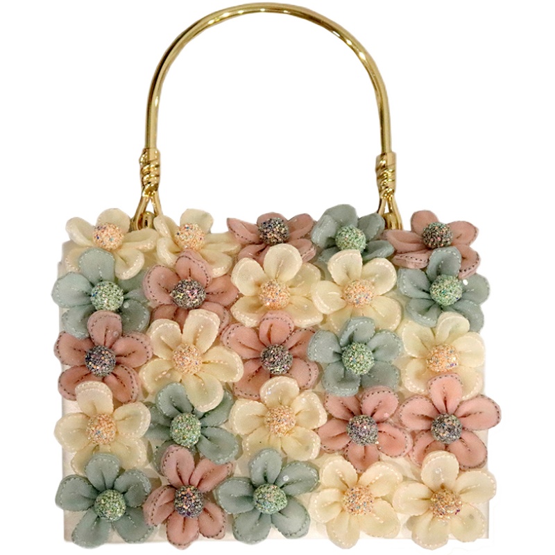 Fashion versatile foreign style flower fairy autumn new trendy women's bag single shoulder portable messenger bag chain