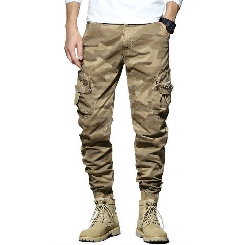 CAAYU Joggers Cargo Pants Men Casual Hiphop MultiPocket Male Trousers Sweatpants Streetwear Tactical Track KhakiCamouflage Pants LX241107