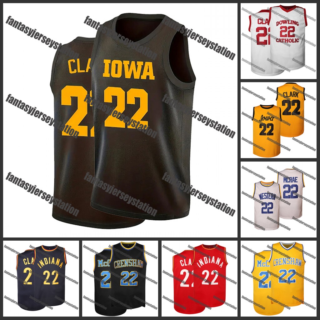 Men's #22 Embroidered Black Basketball Clark Jersey - Breathable & Stretchy Sleeveless Sports Uniform for Training, Competition & Parties