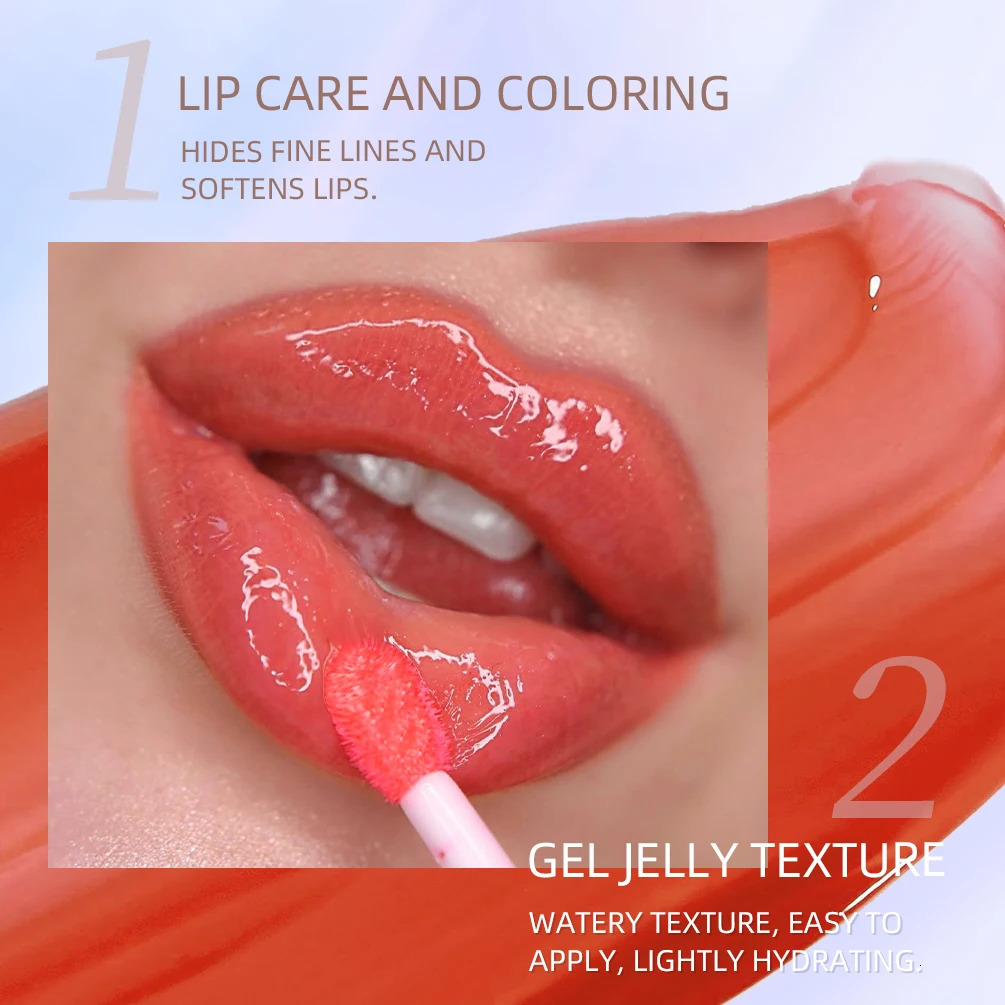 QI transparent fashionable crystal jelly lipstick lustrous sexy lipstick lustrous lipstick coloring lipstick 241107
